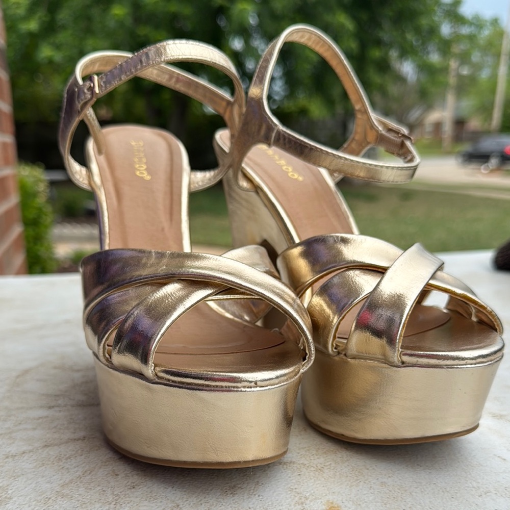 Bamboo heels Never Worn